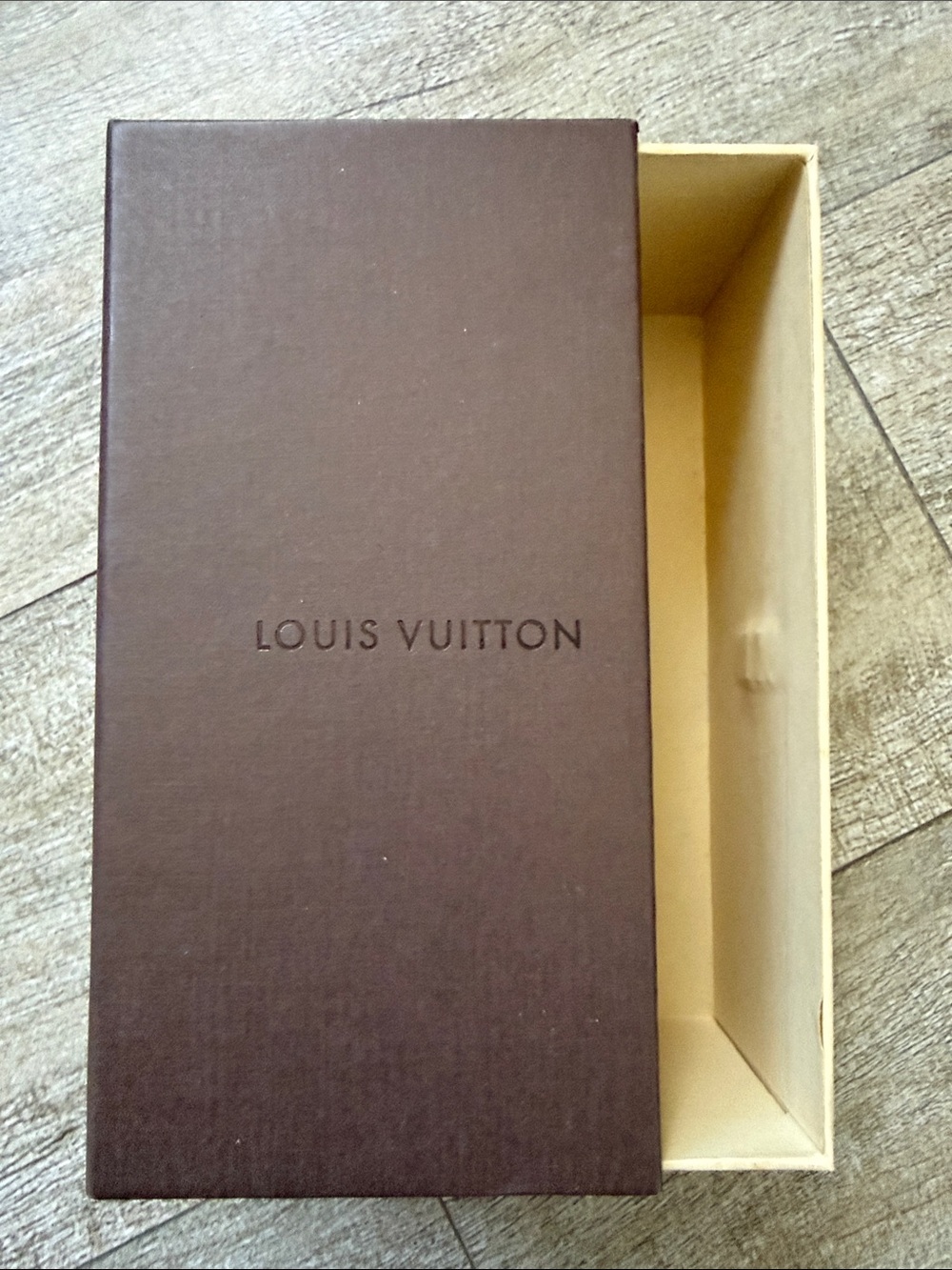 Louis Vuitton Brown and Cream Glasses Case Box